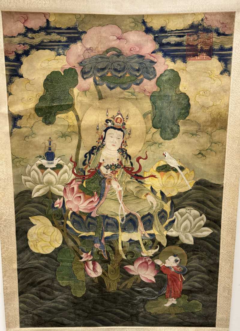 清 送子觀音畫像 - 图3