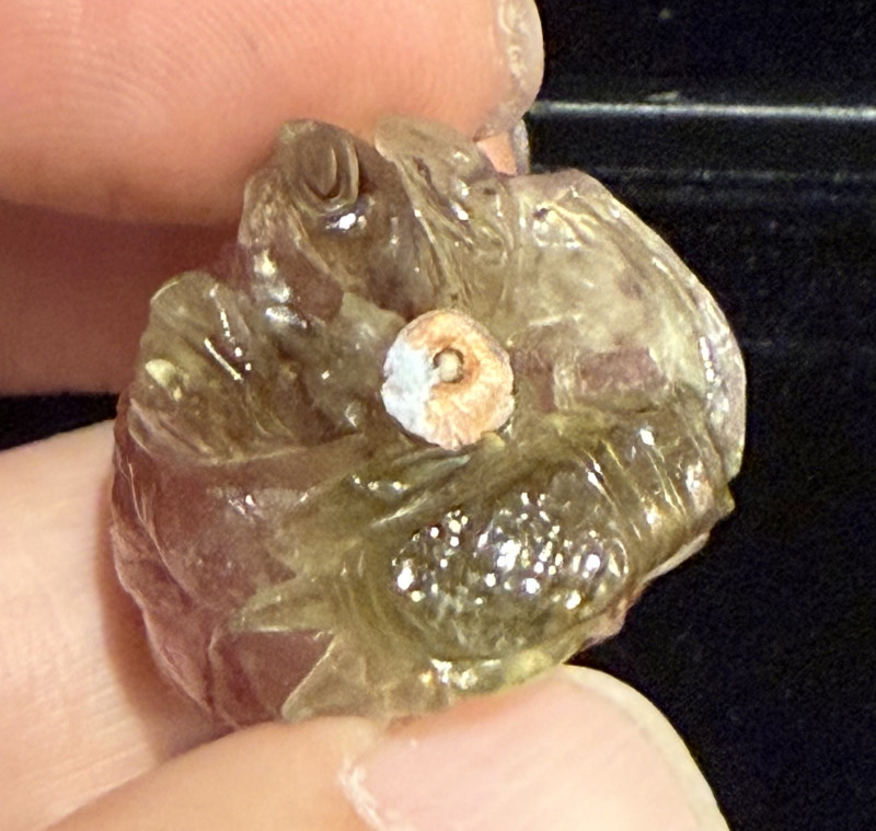 清 碧璽巧雕瓜形蟋蟀煙壺 - 图5