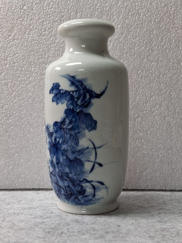 民國王步風格青花花鳥瓶一對 - 图3