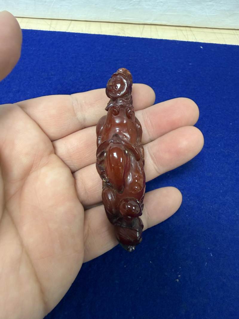 十七世紀 蜜蠟「素明」鴛鴦筆架 - 图13