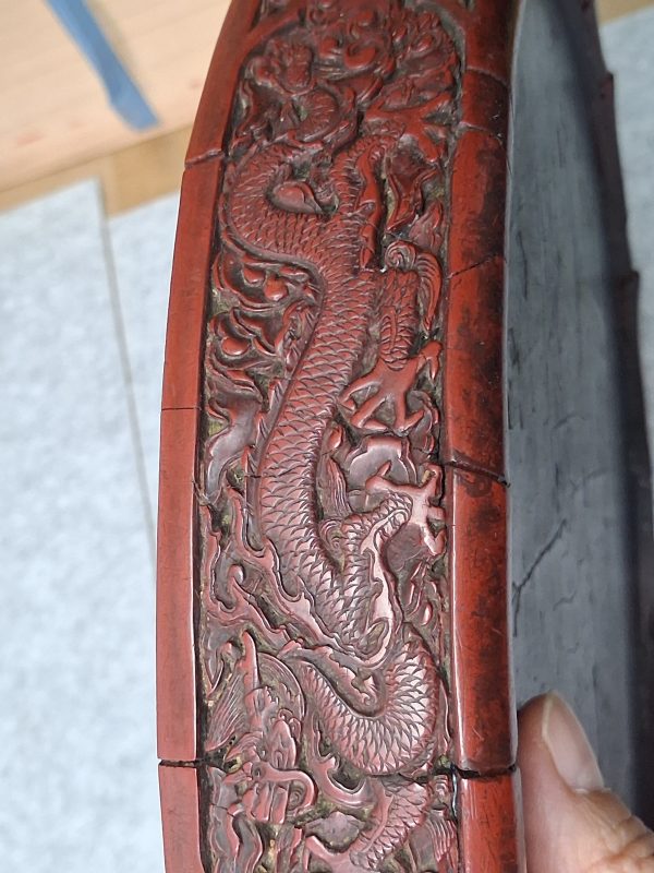 明宣德 剔紅龍紋盒 - 图5