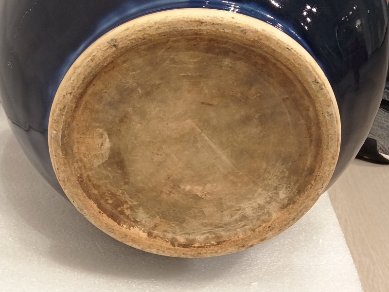 清雍正 霽藍釉大膽瓶 - 图7