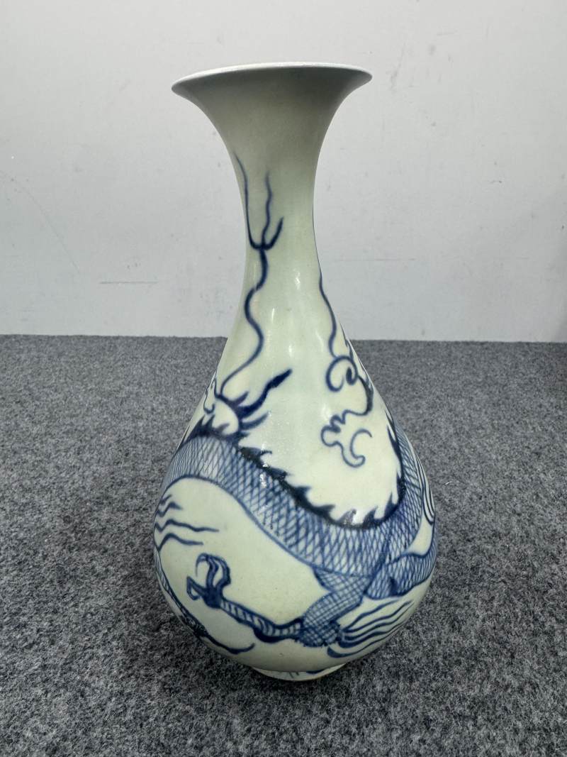 元 青花龍紋玉壺春瓶 - 图4