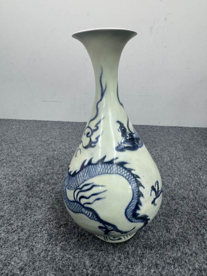 元 青花龍紋玉壺春瓶 - 图5