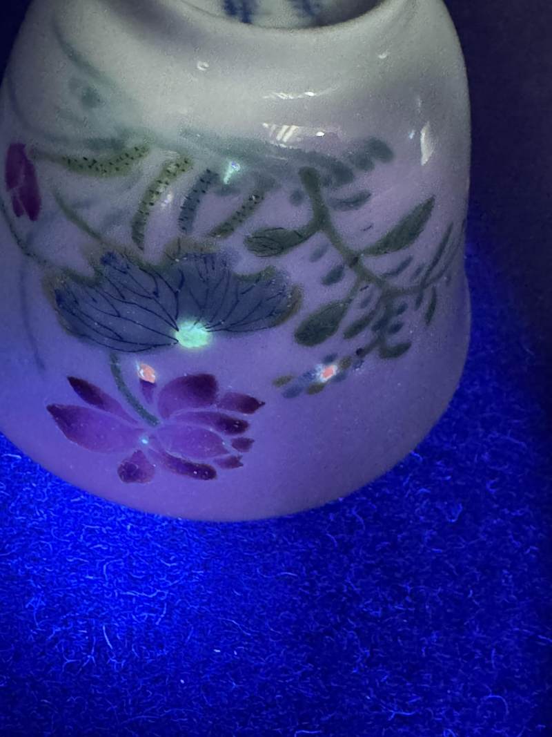 清雍正 粉彩沒骨荷花杯一對 - 图12