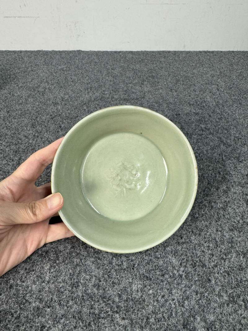 元 龍泉窯青釉印花洗一對 - 图14