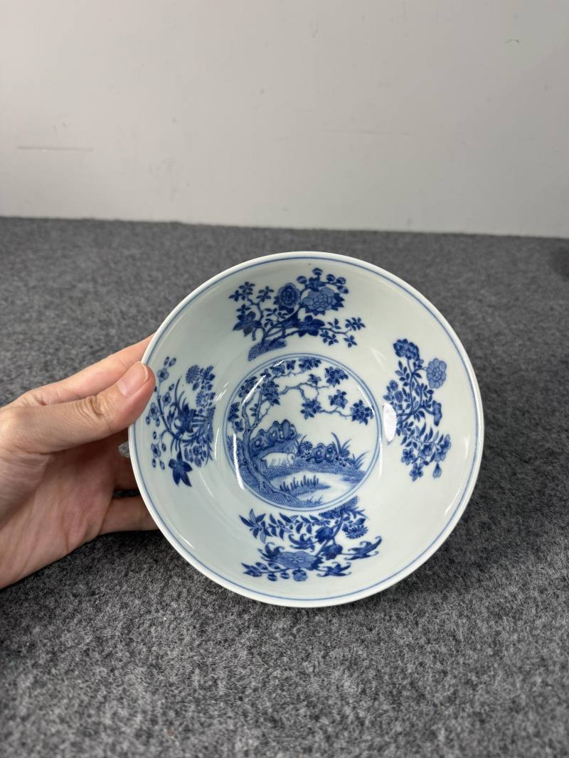 清道光 粉彩花卉紋碗 - 图11