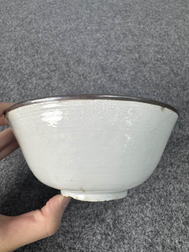 湖田窯青白釉模印花卉紋碗 - 图4