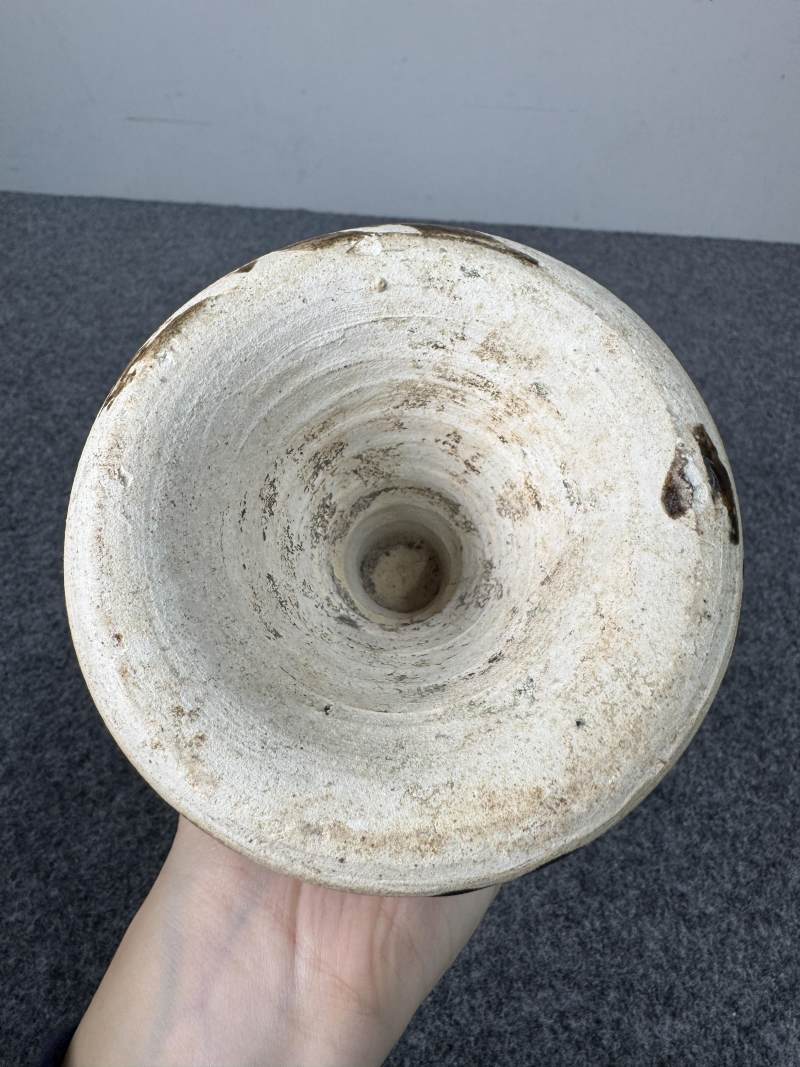 磁州窯黑釉白覆輪行爐 - 图11