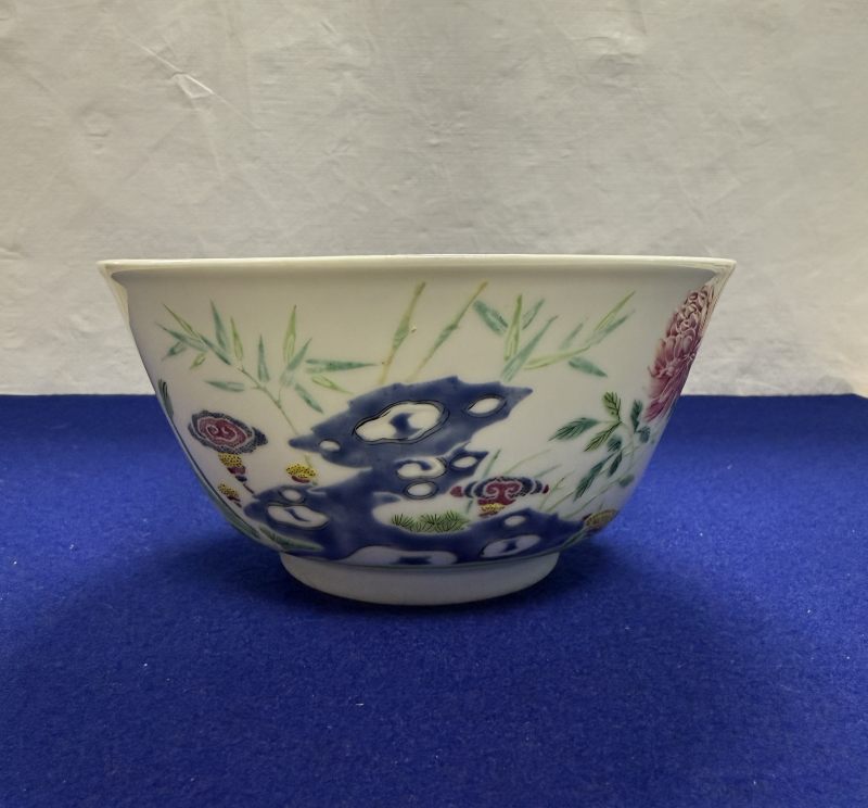 清光緒 粉彩花卉紋碗一對 - 图3