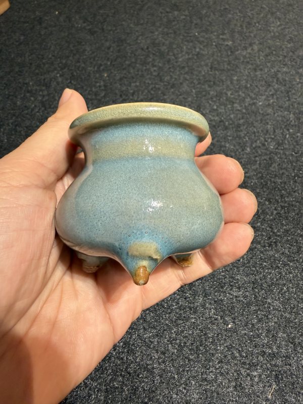 金 鈞窯三足爐 - 图3