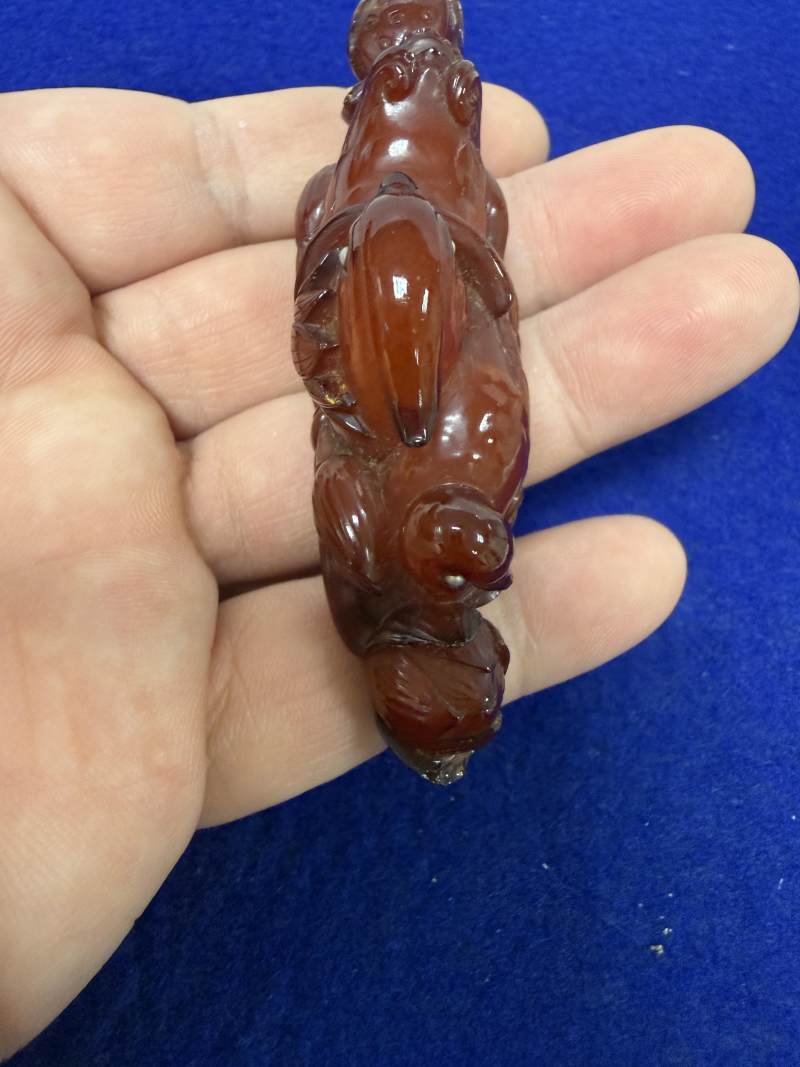 十七世紀 蜜蠟「素明」鴛鴦筆架 - 图14