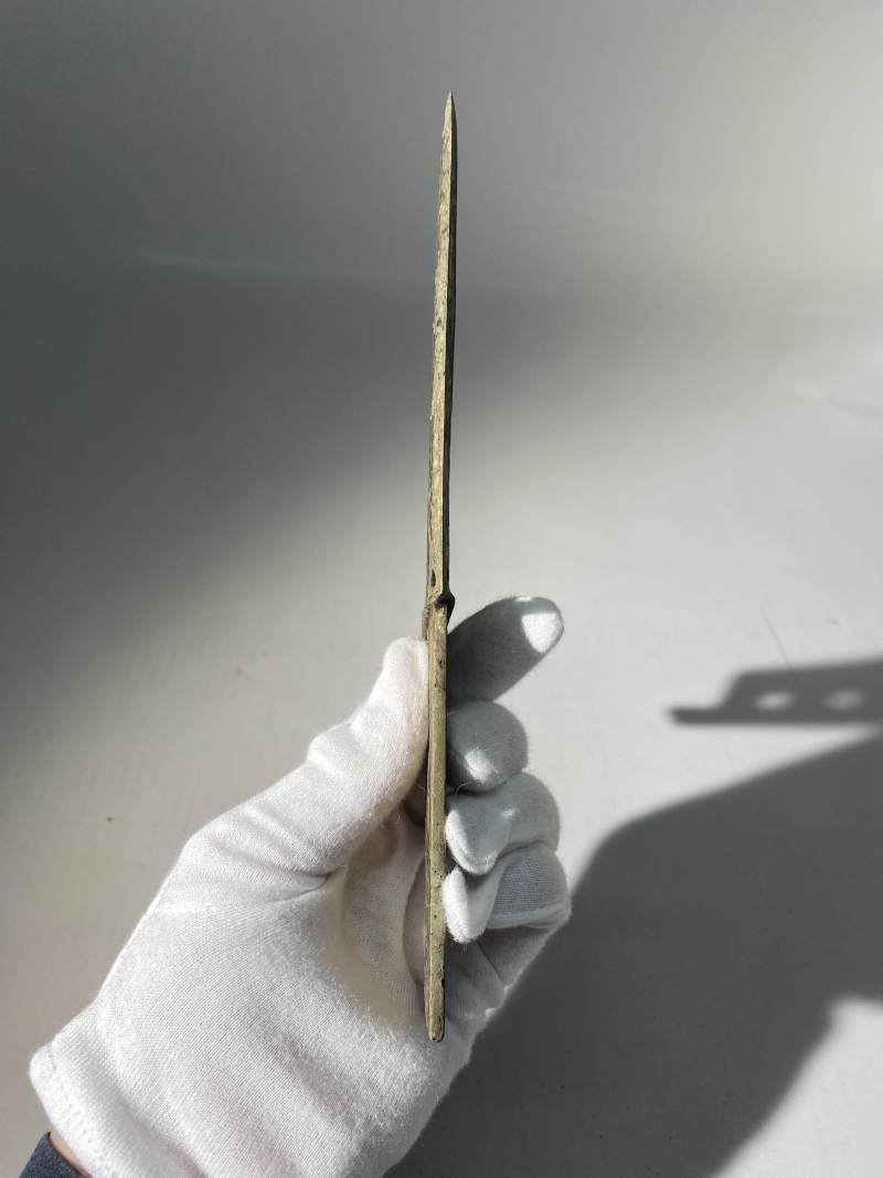 銅燙銀拐子龍紋戈 - 图5