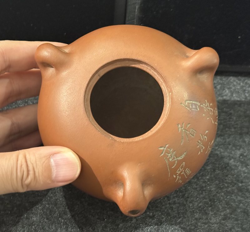 清晚期東石款博浪槌紫砂壺 - 图8