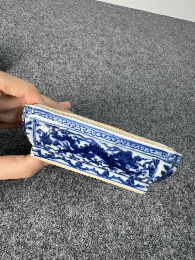 明萬曆 青花嬰戲龍紋蓋盒 - 图23
