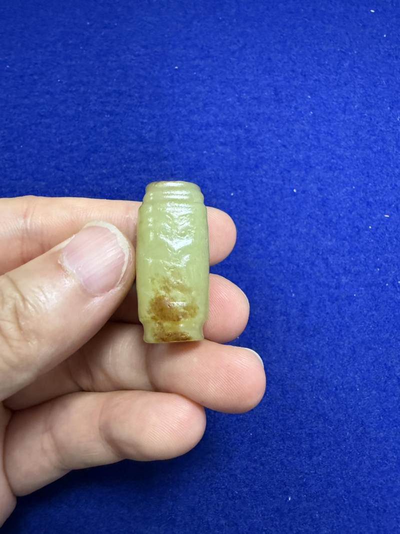 黃玉神人面紋勒 - 图3