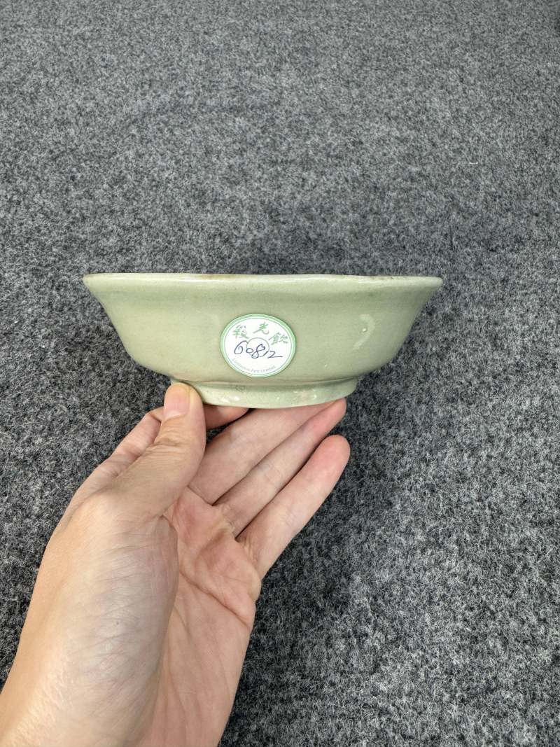 元 龍泉窯青釉印花洗一對 - 图17