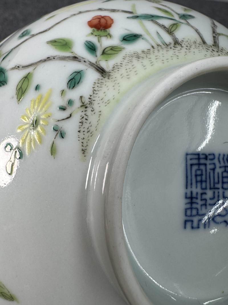 清道光 粉彩花卉紋碗 - 图19