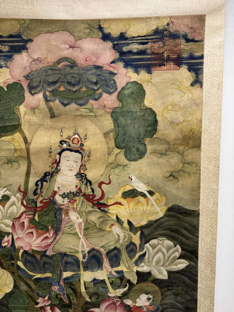 清 送子觀音畫像 - 图5