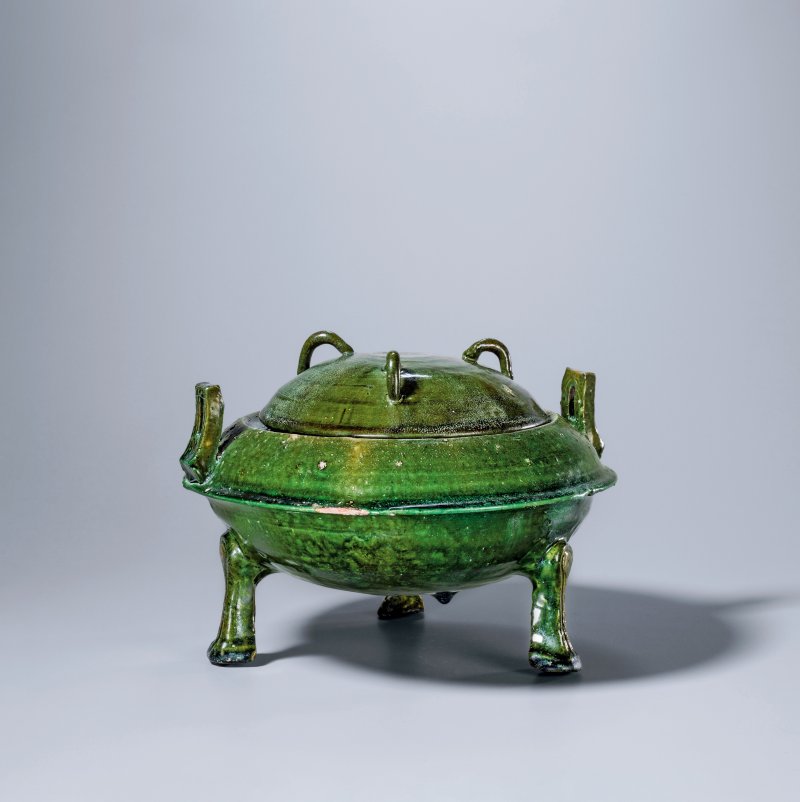 东汉 绿釉鼎