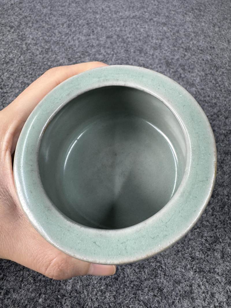 龍泉窯弦紋爐 帶日本銀質花卉紋蓋 - 图11