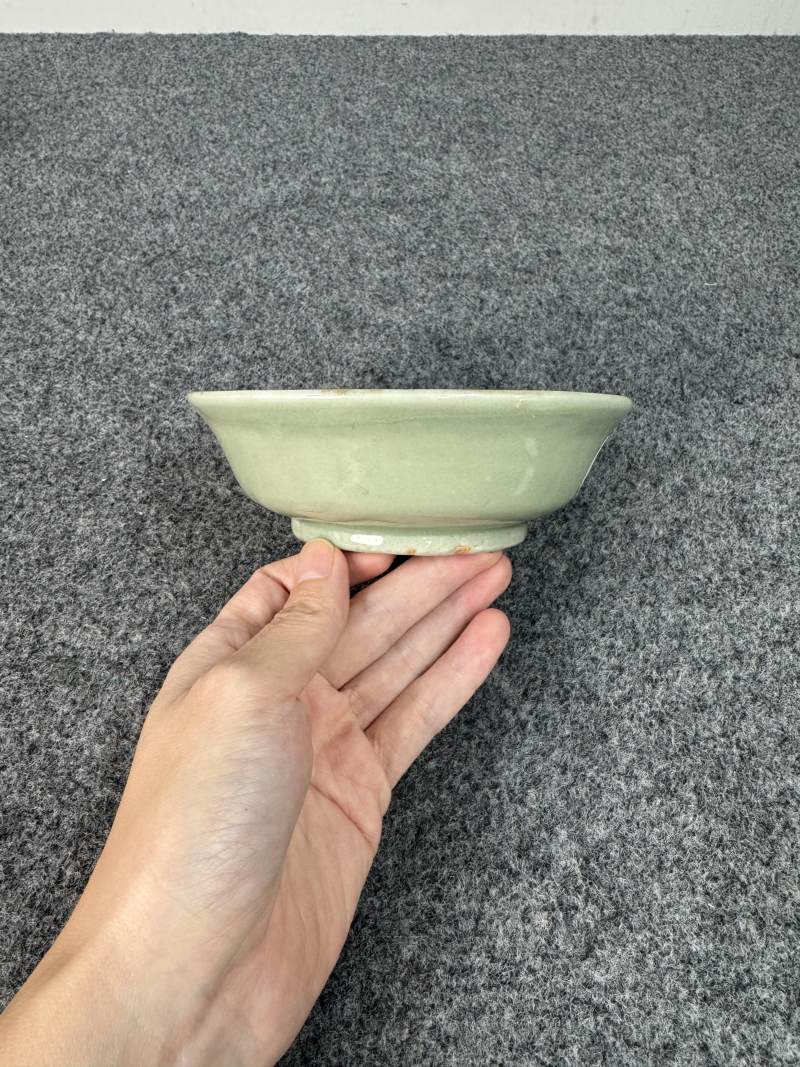 元 龍泉窯青釉印花洗一對 - 图18