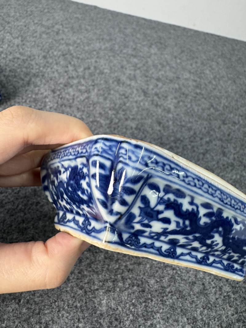 明萬曆 青花嬰戲龍紋蓋盒 - 图26