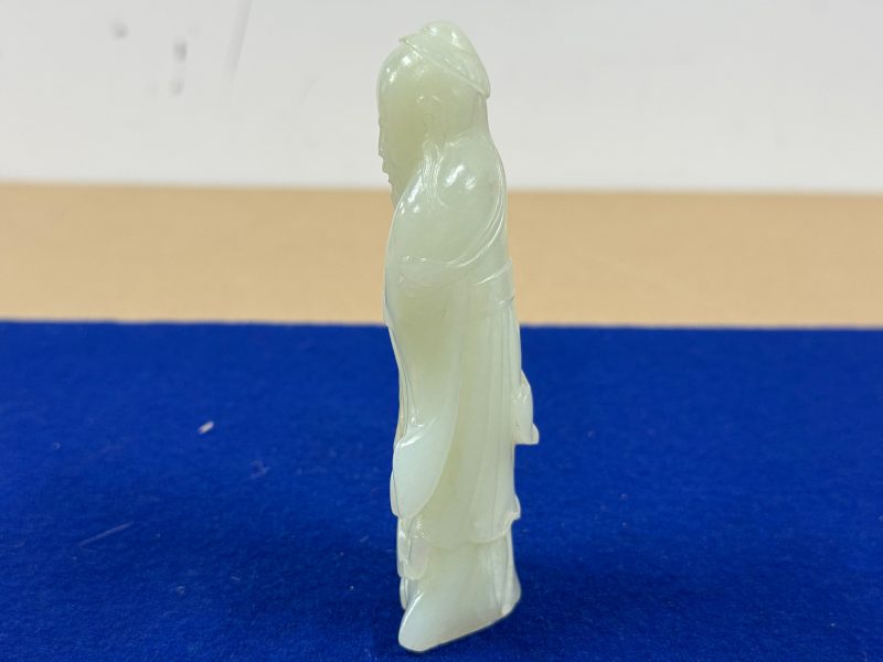 清 白玉攜琴高士 - 图3