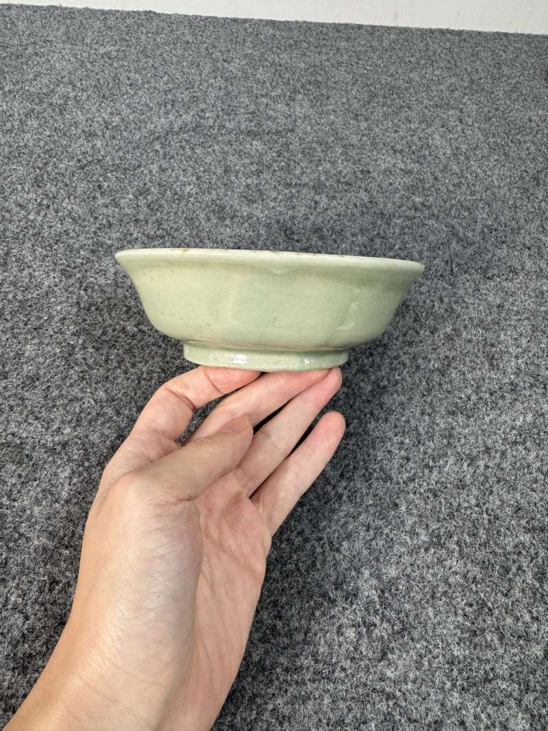 元 龍泉窯青釉印花洗一對 - 图19