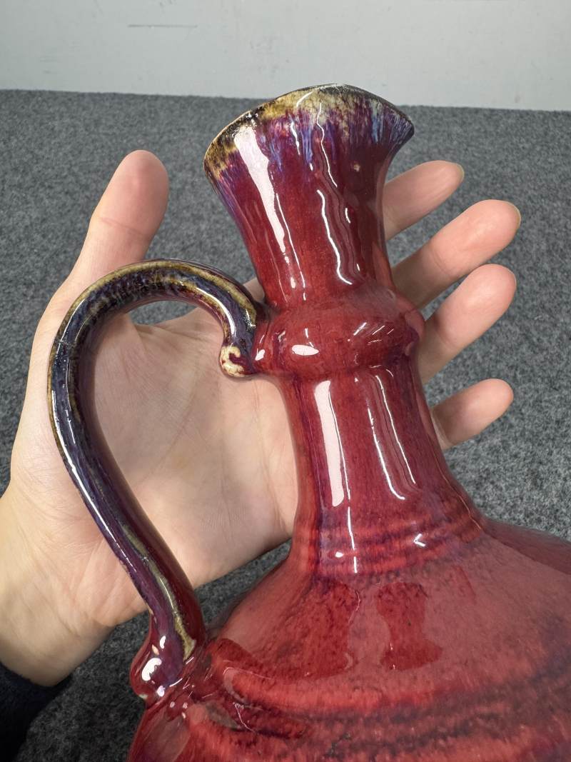 清雍正 窯變釉花澆 - 图6
