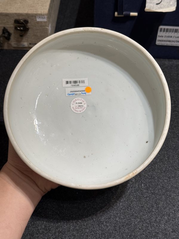 明萬曆 青花雙龍戲珠圖圓捧盒 - 图6