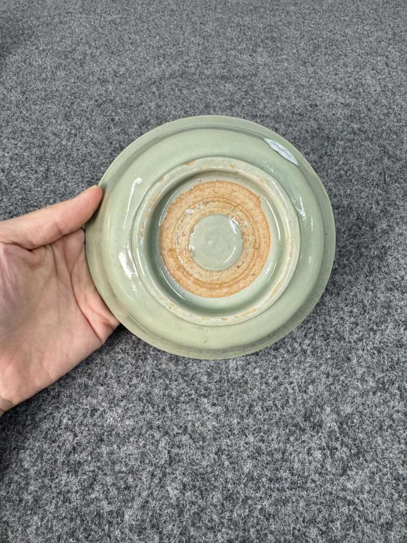 元 龍泉窯青釉印花洗一對 - 图21