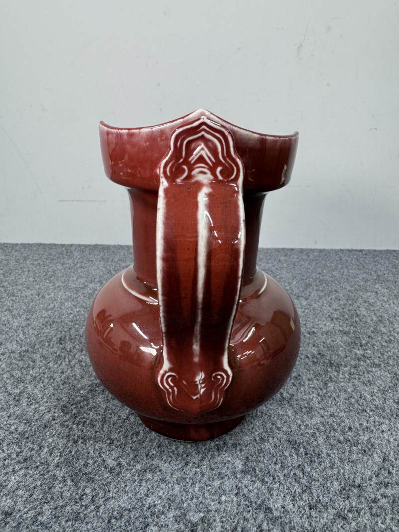 清康熙 霽紅釉僧帽壺 - 图5
