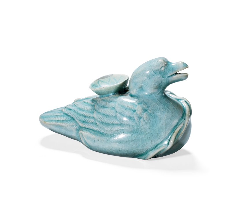 十二世纪 高丽青釉鸳鸯水滴