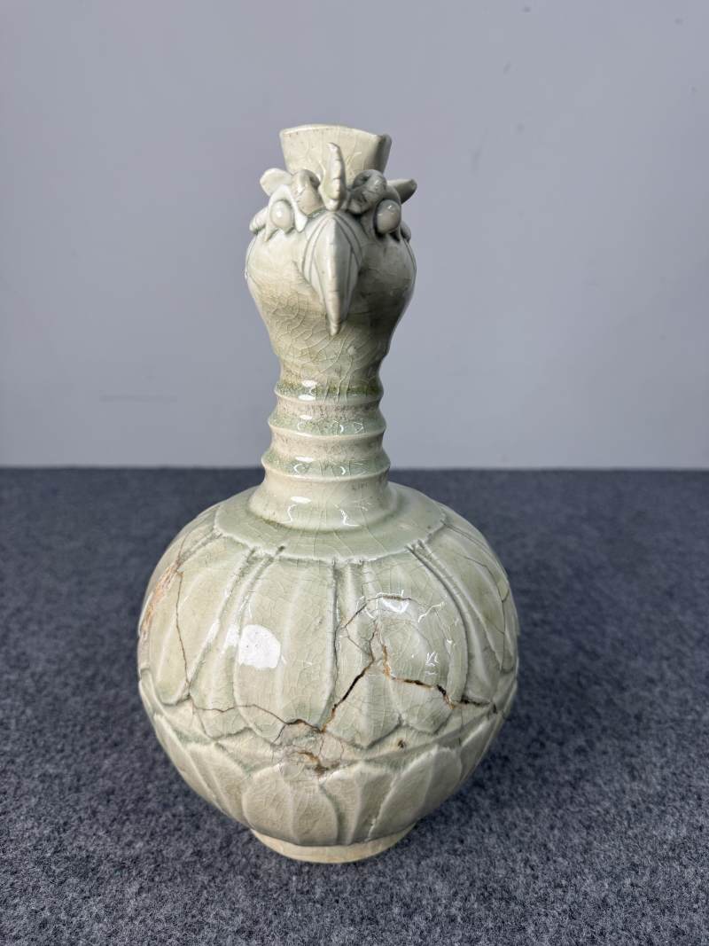 青白釉鳳首壺 - 图2
