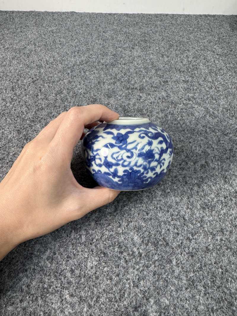 明萬曆 青花龍紋水丞 - 图7