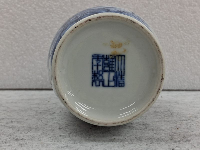 民國王步風格青花花鳥瓶一對 - 图10