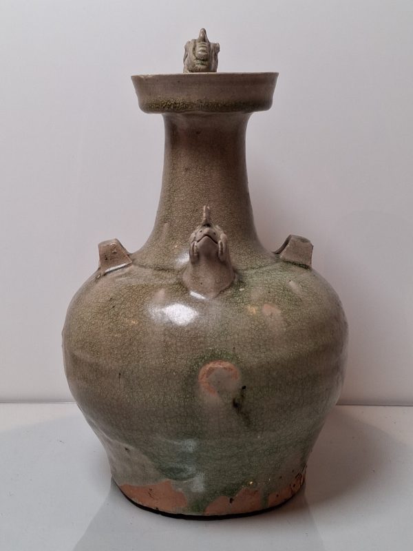南朝青瓷雞首壺 - 图2
