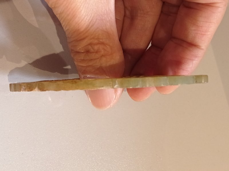 戰國/漢 青白玉出廓龍鳳穀紋璧 - 图7