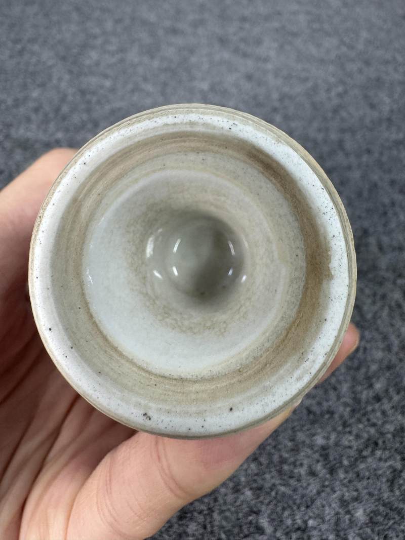 清康熙 郎窯紅釉高足杯 - 图8