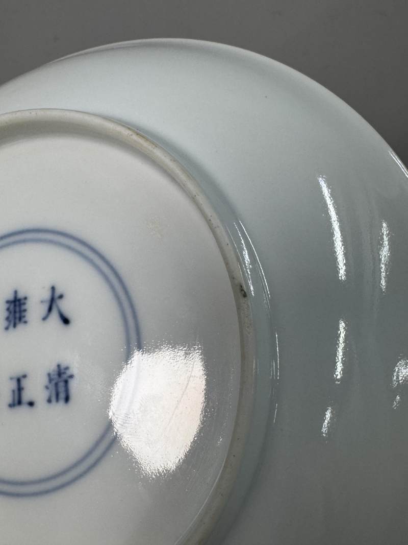 清雍正 粉彩沒骨虞美人盤 - 图11