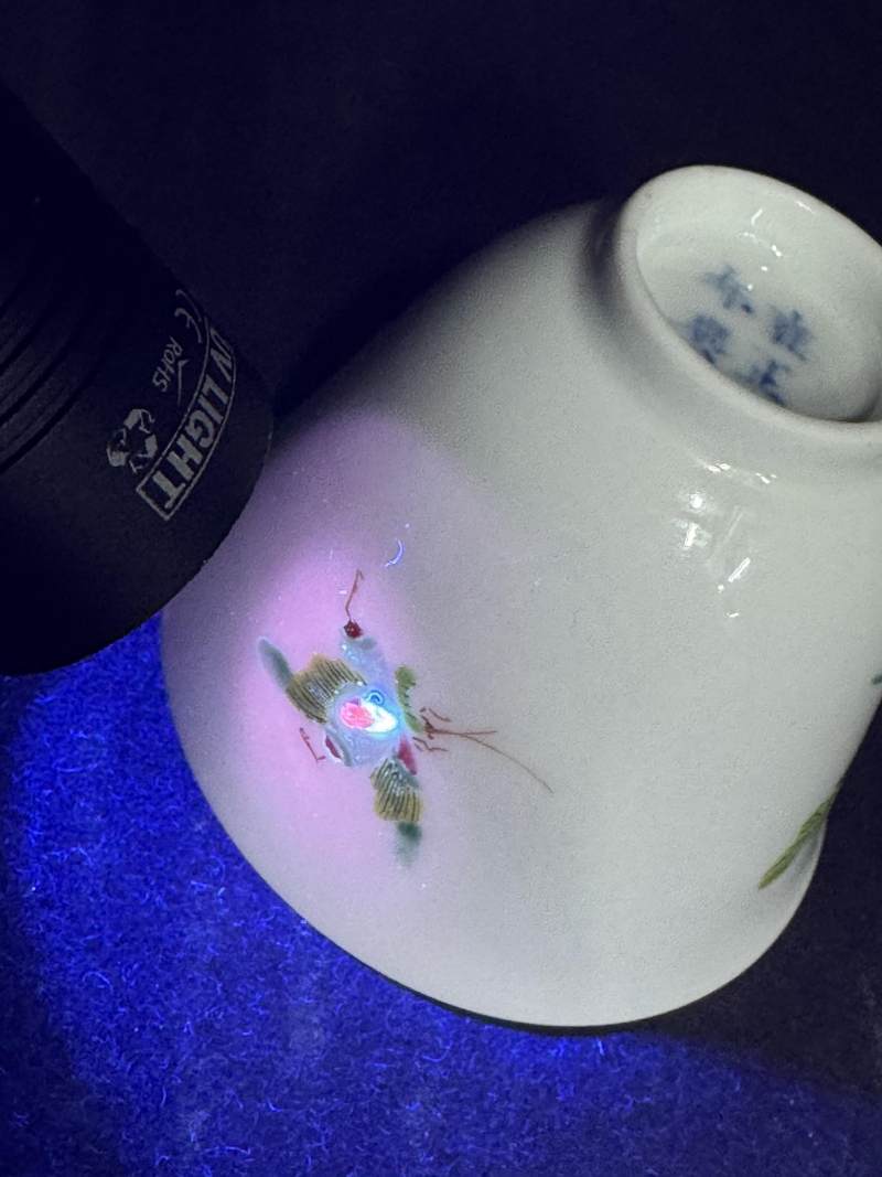清雍正 粉彩沒骨荷花杯一對 - 图25