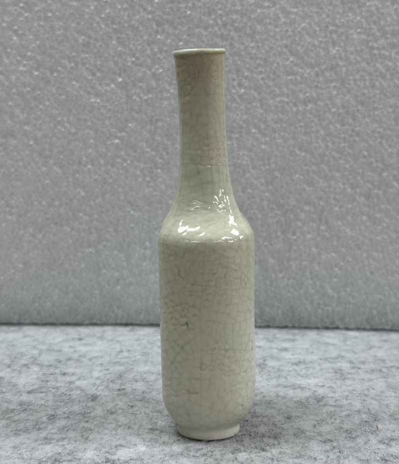 清 仿定白釉蓋盒、瓶一組 - 图12
