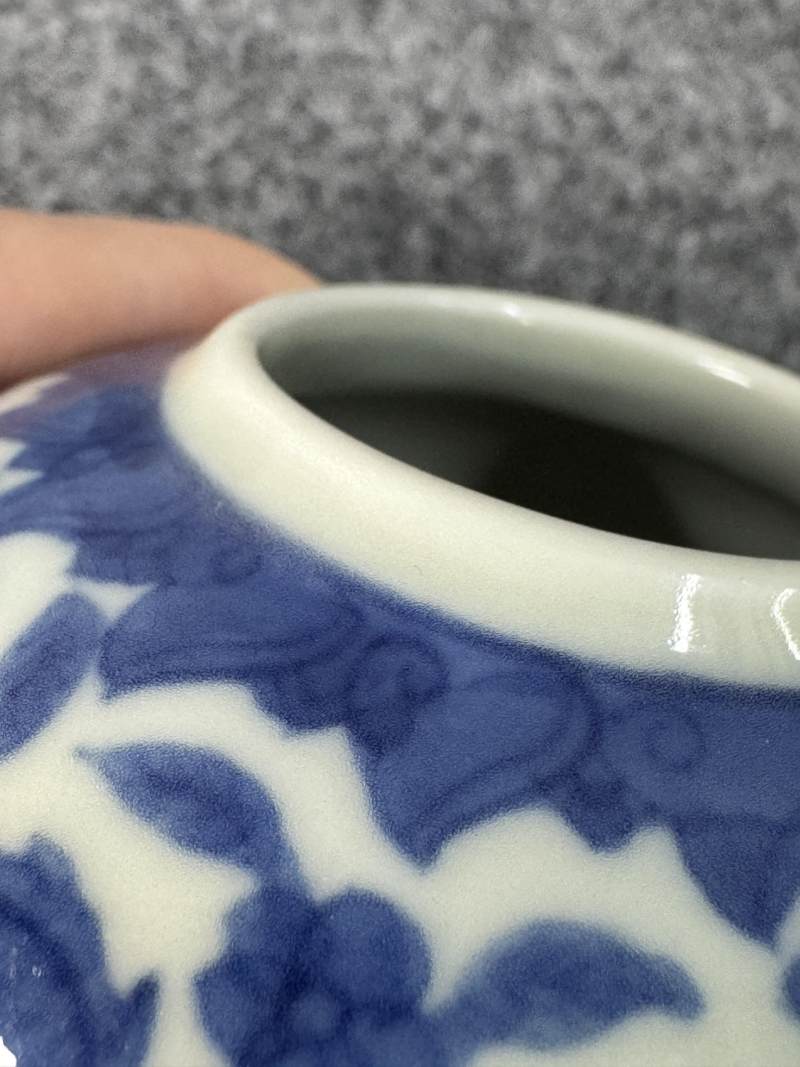 明萬曆 青花龍紋水丞 - 图13