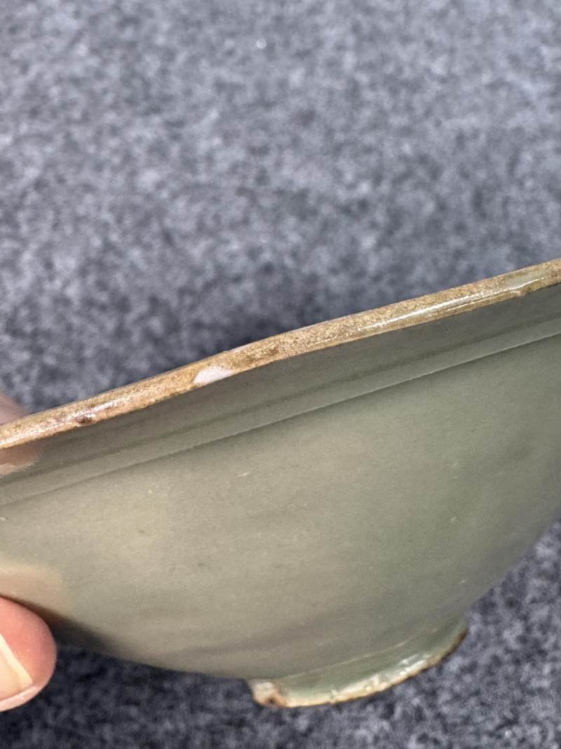 耀州窯青釉刻劃花卉紋碗 - 图13