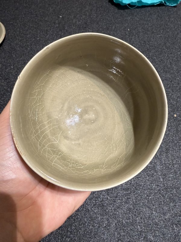 北宋耀州窯青釉刻劃花卉紋蓋罐 - 图5