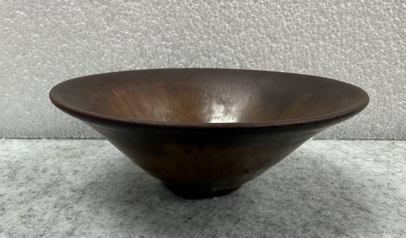 宋 建窯柿釉斗笠盞 - 图4