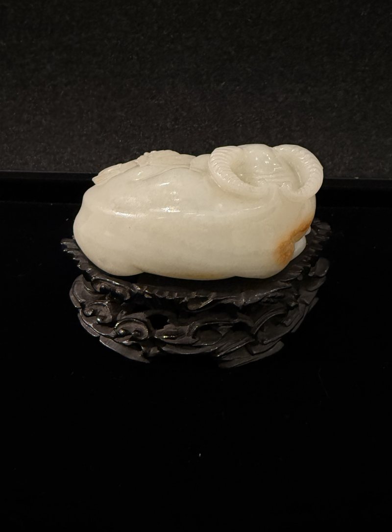 清乾隆  白玉童子牧牛擺件 - 图7