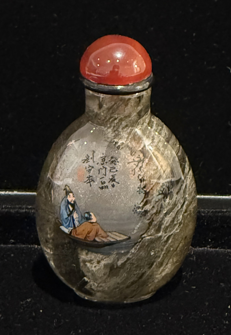 2013年 劉守本作 水晶內繪赤壁圖鼻煙壺 - 图2
