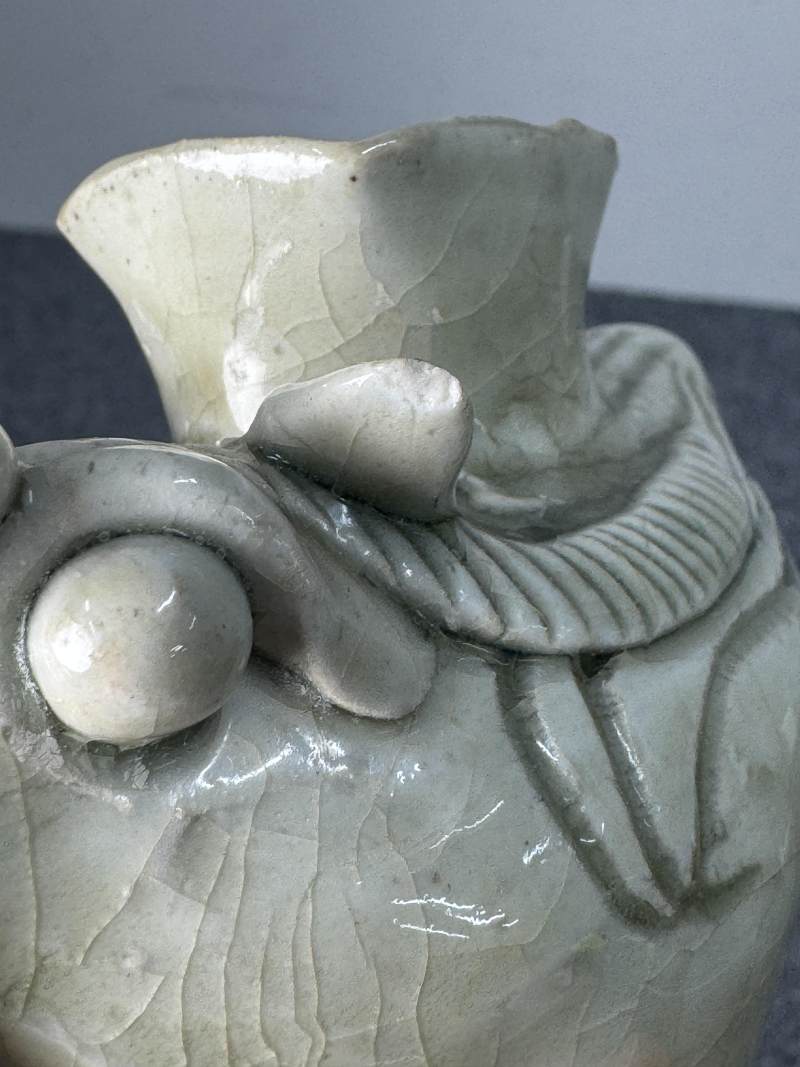 青白釉鳳首壺 - 图5